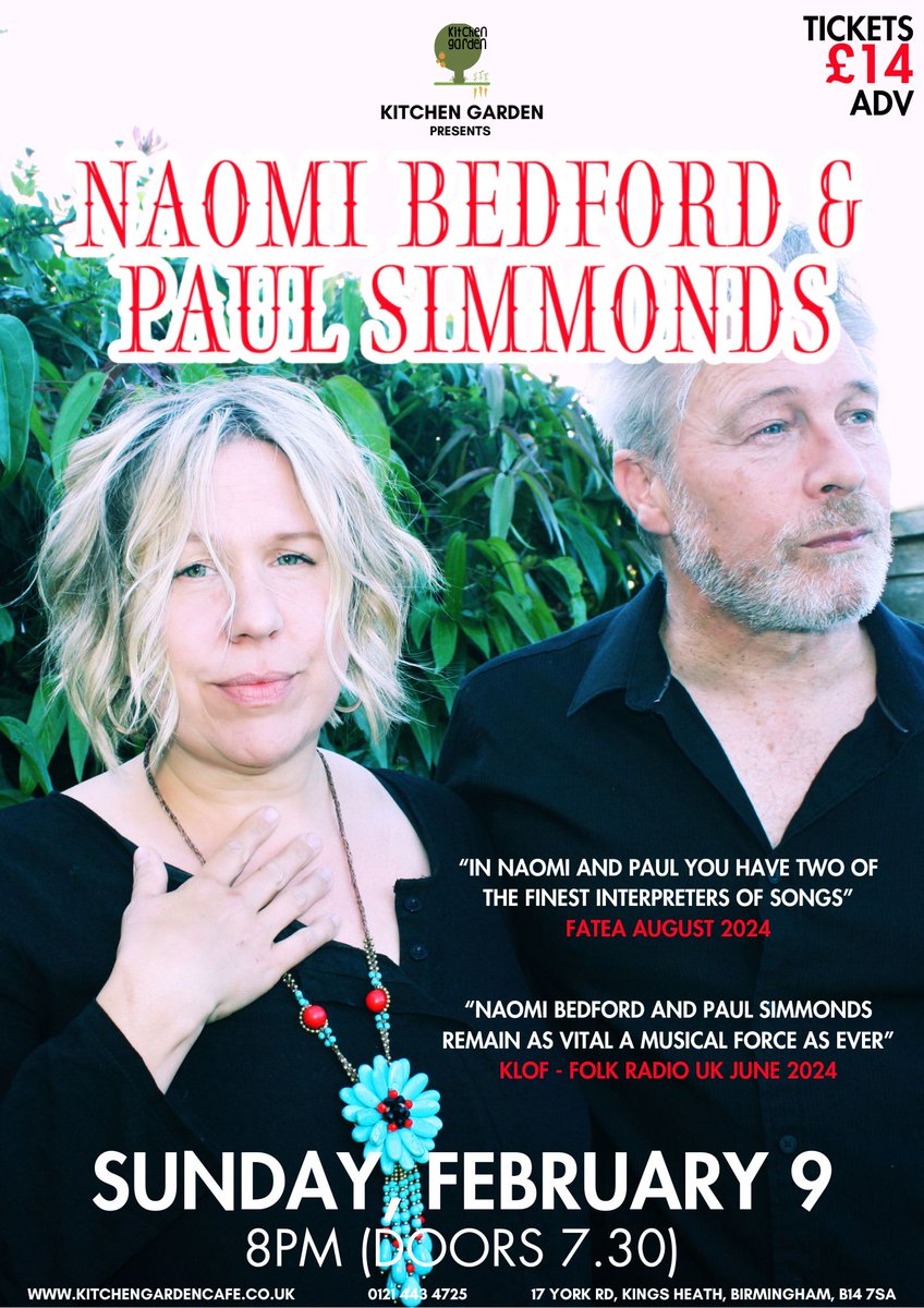 Paul &amp; I play Kitchen Garden Cafe in Birmingham this Sunday  9th Feb <a href="/KitchenGarden3/">Kitchen Garden Cafe</a> Be lovely to see some of y'all there :) x