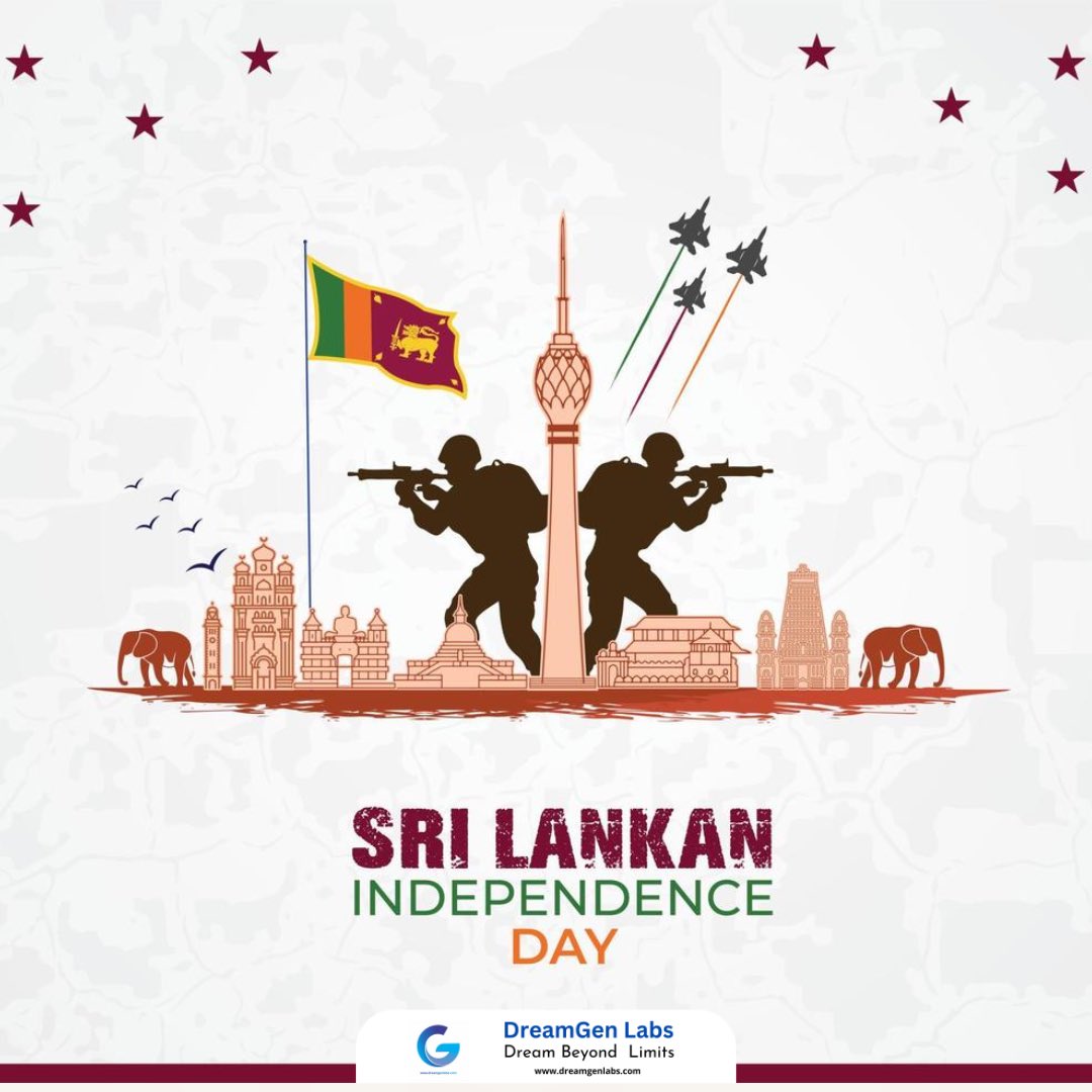 dreamgenlabs's tweet photo. May our motherland prosper in peace, unity, and progress.
Happy Independence Day, Sri Lanka!🇱🇰
#IndependenceDaySL #SriLanka77 #ProudSriLankan #DreamGenLabs #dreamgenlabs https://t.co/54w8FbiRYe