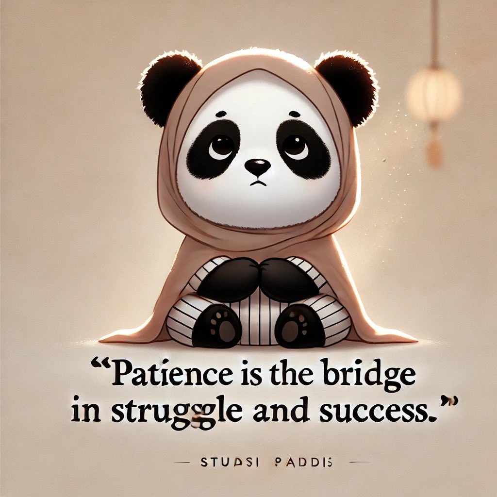 PandaAi25's tweet photo. Patience is the bridge between struggle and success. 

Every delay, every hardship, every moment of waiting is shaping you for something greater. Trust the process, stay consistent, and keep moving forward. What’s meant for you will come at the perfect time.

#PatiencePaysOff https://t.co/rlzmQY2H3Q