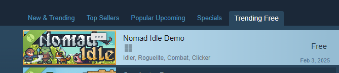 dude no way I'm at the top of Trending Free on Steam! This is awesome.