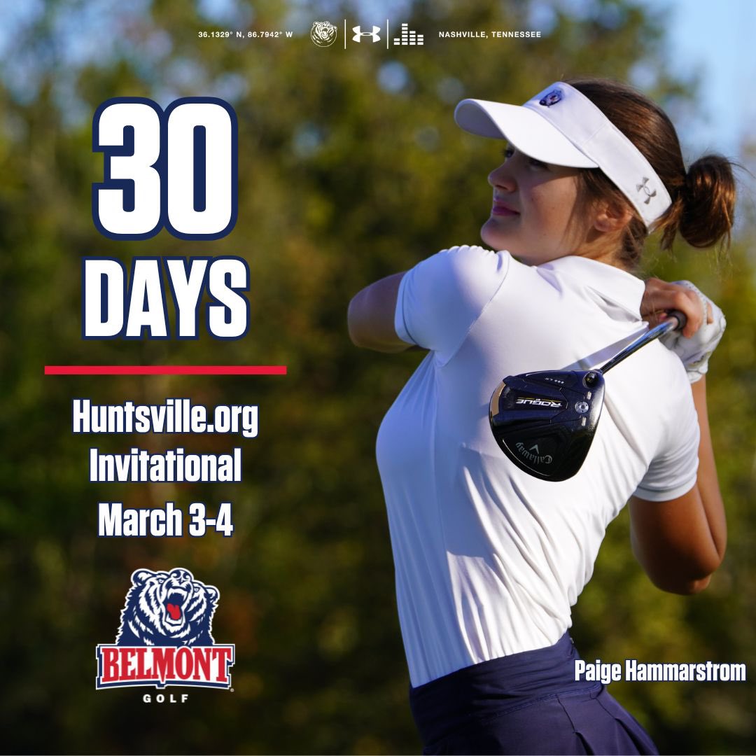 ONE MONTH!!!! We are just 30 days away from the start of the spring season for the Bruins in Huntsville! 🐻⛳️⏰ #itsbruintime