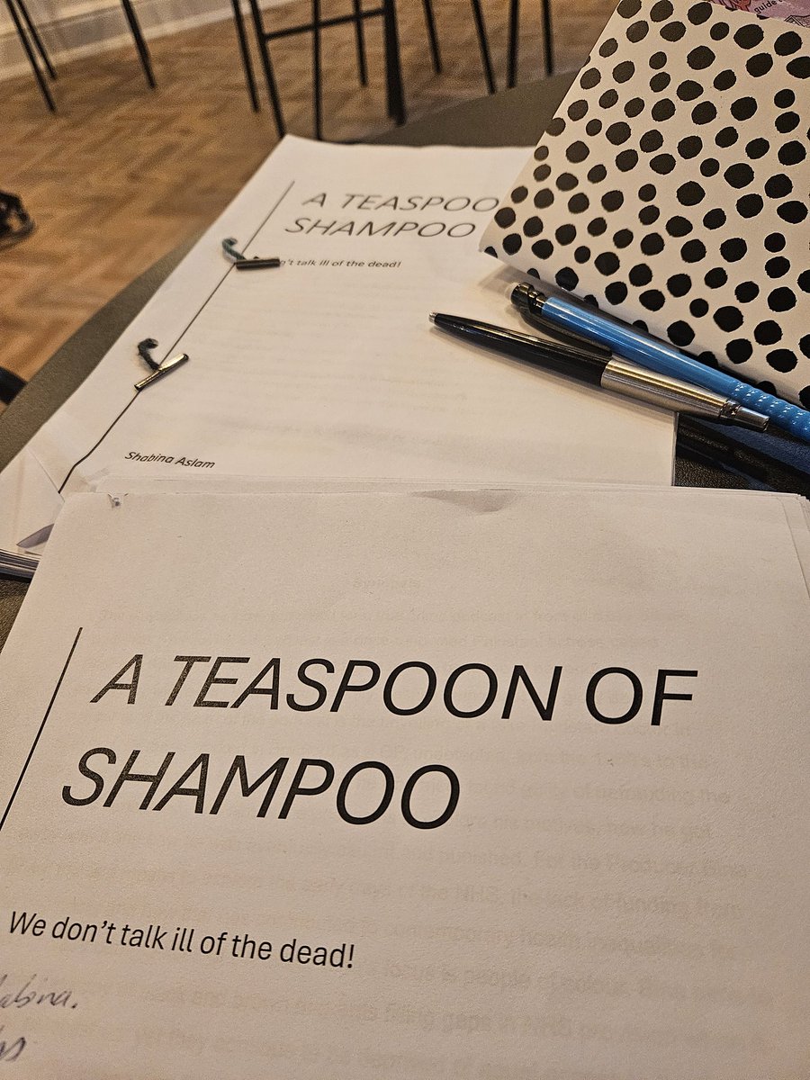 First day of rehearsals ❤️❤️❤️

A TEASPOON OF SHAMPOO by Shabina Aslam 

#whatsoninbradford #universityofbradford #creativecommunity #bradfordcity #theatreinthemill