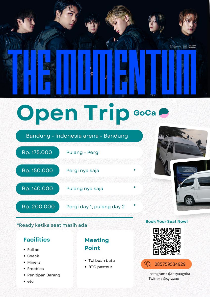 🚀 Ready to tripp Concert NCT 127 The Momentum 💚

✨ Pulang Pergi
📍 Tol Buah batu - BTC Pasteur

💰Start From 140k

Form pendaftaran 👉🏻 bit.ly/4jEXRXF

Partner with <a href="/kachikajja/">Kachikajja</a> 
Let’s book your seat! 

#NEOCITY_THE_MOMENTUM_JAKARTA #NCT127_NEOCITY_THE_MOMENTUM