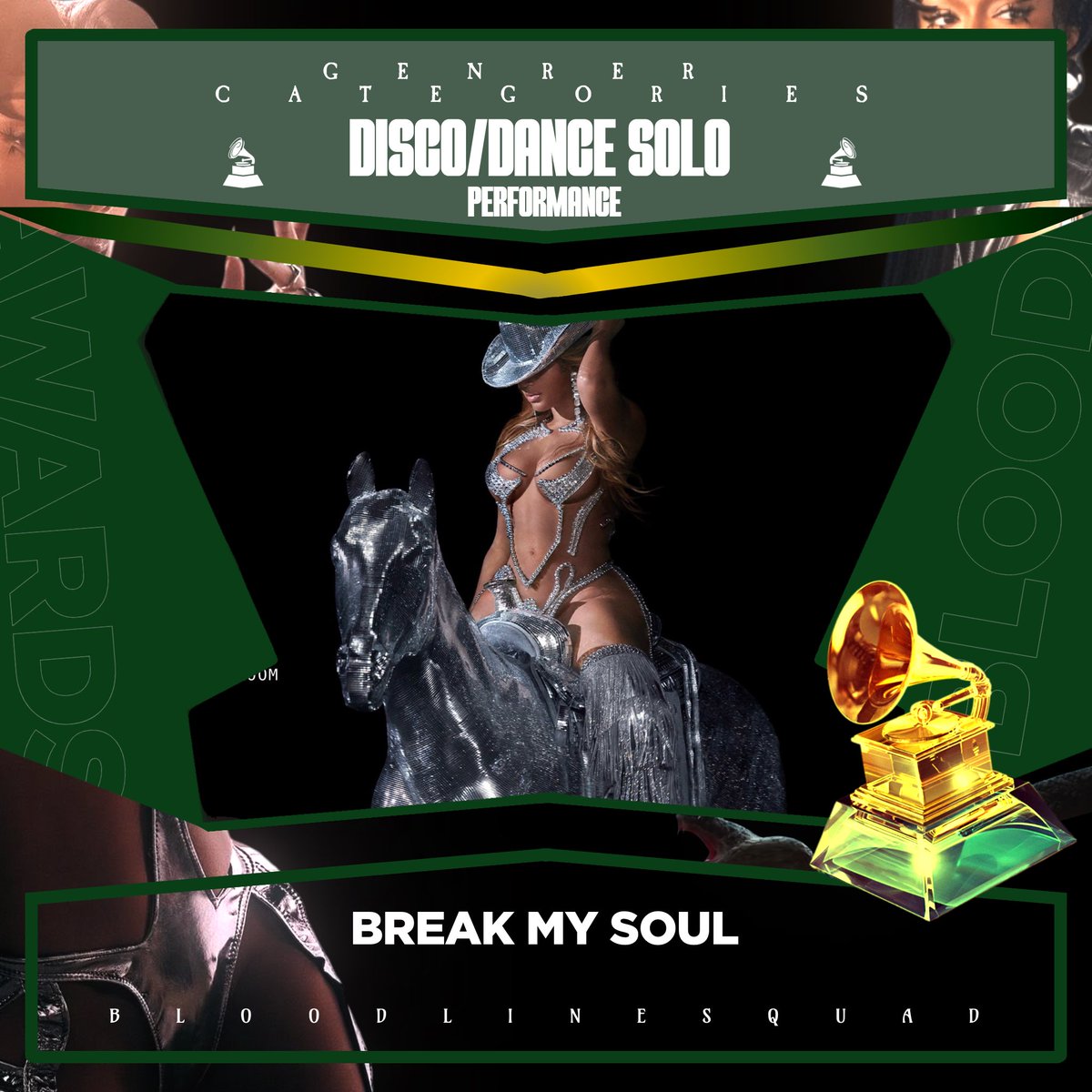 🏆 O #GRAMMYs  de "Best Disco/Dance Solo Performance" vai para BREAK MY SOUL de <a href="/vowsmate/">HONEYBAE</a>! Parabéns!