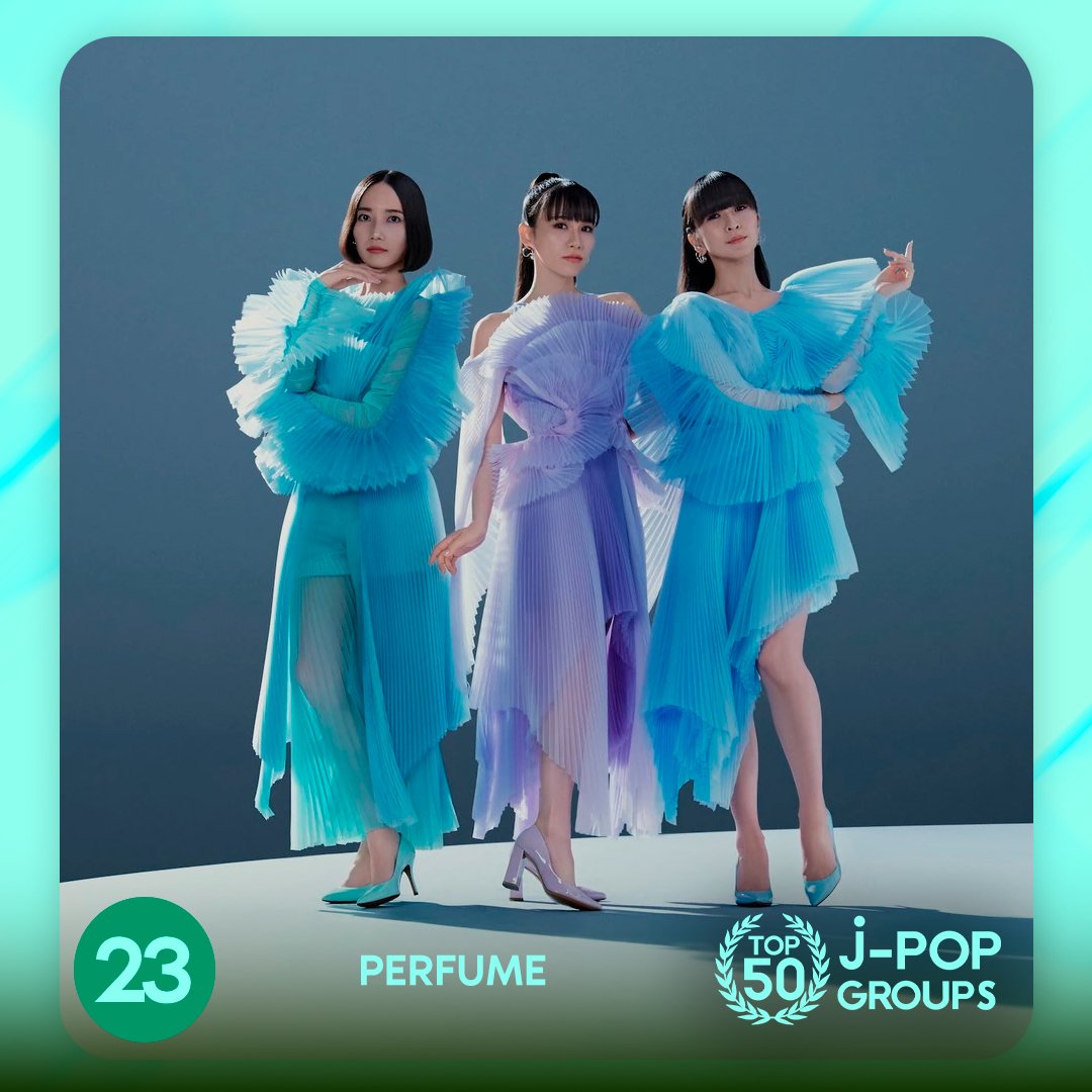 TOP100KPOP's tweet photo. TOP 50 – J-POP GROUPS

#23 PERFUME

Congratulations! 🎉 https://t.co/dv93t5srbv