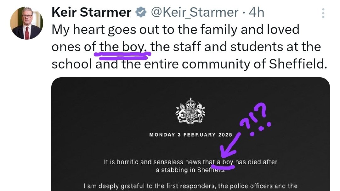 nikki_plummer's tweet image. "The Boy" ?!
The child who was murdered in a Sheffield school was 15 year old Harvey Willgoose.
Purest Love and Light to Harvey's shining soul & to his loved ones.
Resign, call a general election to spare us any more.
You heartless, utterly incompetent, reckless, robotic POS!