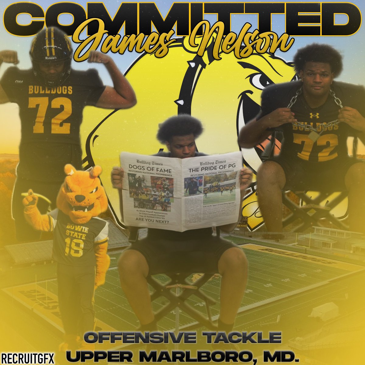 James Nelson III (@nelsonjamesiii) on Twitter photo I want to thank God for the ability to play football. Then I want to thank my family and coaches for pushing me everyday. Also <a href="/CoachMGoggans/">Matt Goggans</a> <a href="/CoachKJack/">Kyle Jackson</a> thank you for giving me this opportunity! With that being said I am 1000% committed to <a href="/bowiestatefb/">BOWIE STATE FOOTBALL ๐</a>. #bitedown #committed I want to thank God for the ability to play football. Then I want to thank my family and coaches for pushing me everyday. Also <a href="/CoachMGoggans/">Matt Goggans</a> <a href="/CoachKJack/">Kyle Jackson</a> thank you for giving me this opportunity! With that being said I am 1000% committed to <a href="/bowiestatefb/">BOWIE STATE FOOTBALL ๐</a>. #bitedown #committed