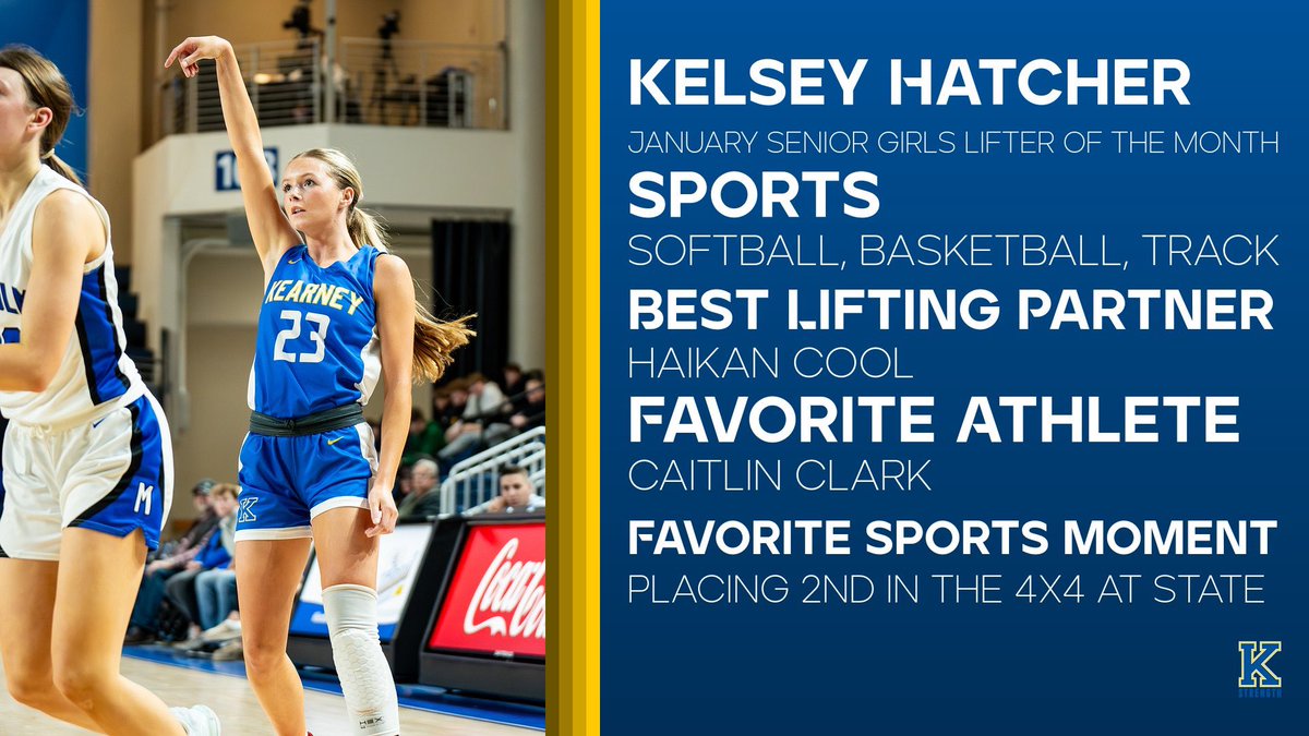 Senior Girls Lifter of the Month - January: Kelsey Hatcher