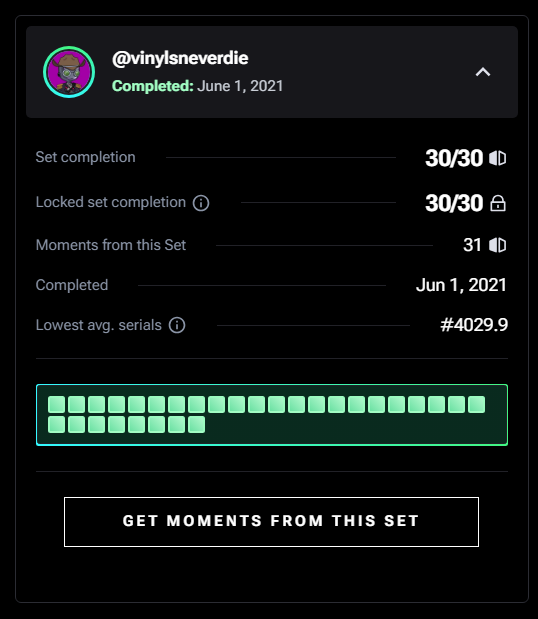 vinylsneverdie's tweet photo. Locked set completion is no longer coming soon!!! Making sure you are eligible for locked set airdrops has never been easier! https://t.co/U5RrjqY3gK