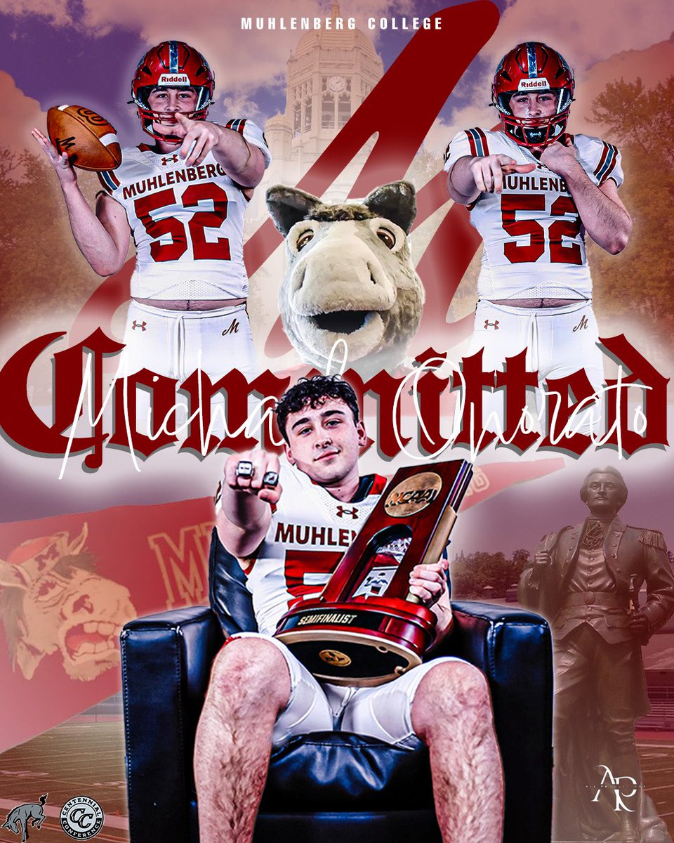 AGTG! Blessed to announce my commitment to Muhlenberg College! Special thank you to <a href="/Coach_Ward23/">Ty Ward</a> for guiding me throughout this process! Thank you to Coach Milne and Coach Brown for giving me this opportunity. #DigIn