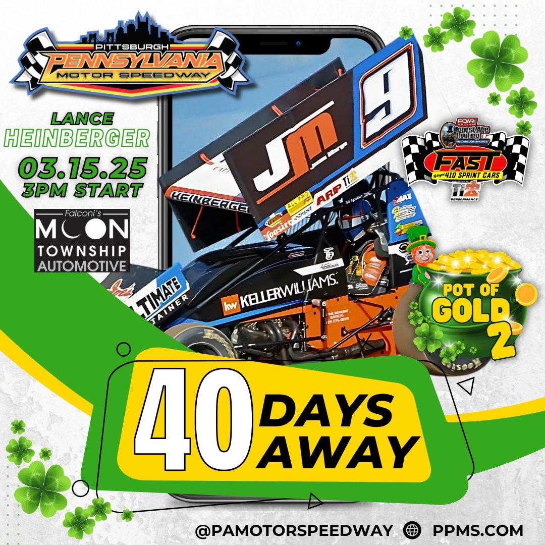 PPMS ๐ (@pamotorspeedway) on Twitter photo Beautiful days like today make the Pot of Gold 2 - 2025 Season Opener a reality! With only 40 days until our opener, <a href="/HeinbergerRacin/">Lance Heinberger Racing</a> will be in competiton! The Ohio driver has committed to the <a href="/FASTseries/">FAST Series</a> in 2025 and will kick off his campaign with us!
ppms.com Beautiful days like today make the Pot of Gold 2 - 2025 Season Opener a reality! With only 40 days until our opener, <a href="/HeinbergerRacin/">Lance Heinberger Racing</a> will be in competiton! The Ohio driver has committed to the <a href="/FASTseries/">FAST Series</a> in 2025 and will kick off his campaign with us!
ppms.com
