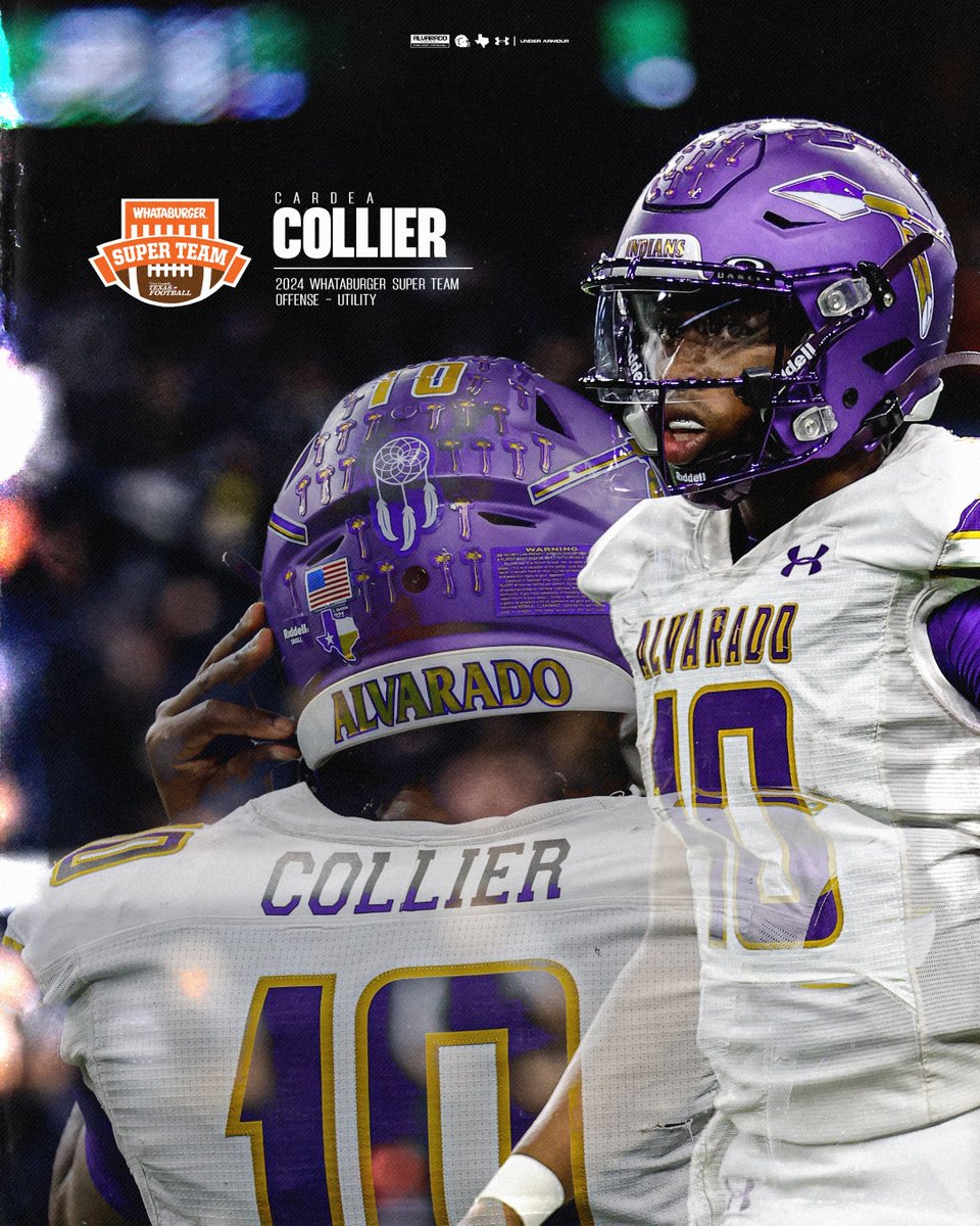 Alvarado Indian Football (@alvarado_fb) on Twitter photo ๐๐๐๐ ๐๐๐๐๐๐๐๐๐๐๐ ๐๐๐๐๐ ๐๐๐๐
@DCTF & Whataburger named <a href="/CardeaCollier/">Cardea Collier</a> to the 2024 <a href="/WhataSuperTeam/">Whataburger Super Team</a> as a Utility Player!
With 280K+ fan votes, only 40 athletes across Texas earned this honor. Way to represent, Cardea!
#AlvaradoExcellence #TR1BE ๐๐๐๐ ๐๐๐๐๐๐๐๐๐๐๐ ๐๐๐๐๐ ๐๐๐๐
@DCTF & Whataburger named <a href="/CardeaCollier/">Cardea Collier</a> to the 2024 <a href="/WhataSuperTeam/">Whataburger Super Team</a> as a Utility Player!
With 280K+ fan votes, only 40 athletes across Texas earned this honor. Way to represent, Cardea!
#AlvaradoExcellence #TR1BE