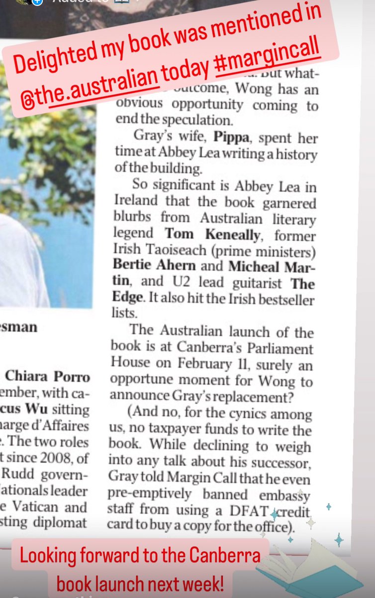 Delighted my book was mentioned in today’s <a href="/australian/">The Australian</a> newspaper #margincall. Looking forward to the book’s official Australian launch next week!