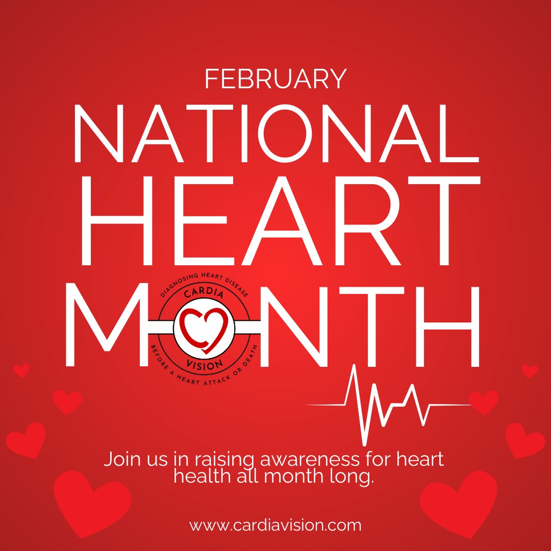 CardiaVision's tweet photo. February is National Heart Month! ❤️

Join us in raising awareness for heart health all month long.  @elonmusk @mayemusk  #seattle #bellevue #hearthealth #heart #cardiovascular #heartdisease #Stroke #MedTech #CardiovascularCare #DigitalHealth https://t.co/Nvm7Y8csPn