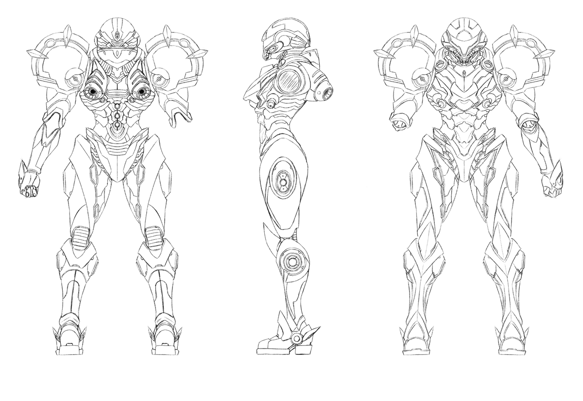 Finally got around to the finishing touches on the concept art for the Varia Suit. It only took getting sick with the flu to get me motivated. lol