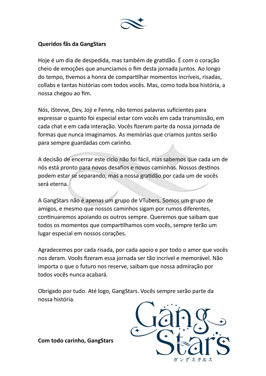 GangStarsVT's tweet photo. • AVISO IMPORTANTE •
Obrigado a tudo e a todos ! 
Aqui nos despedimos. https://t.co/21Q1sVLf1r