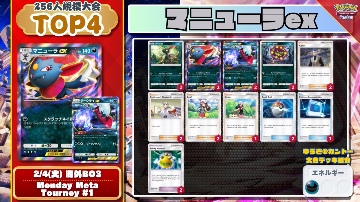 🌏 #ポケポケ 海外大会結果 🌏 256人規模大会「闘軸ジバコイル」優勝