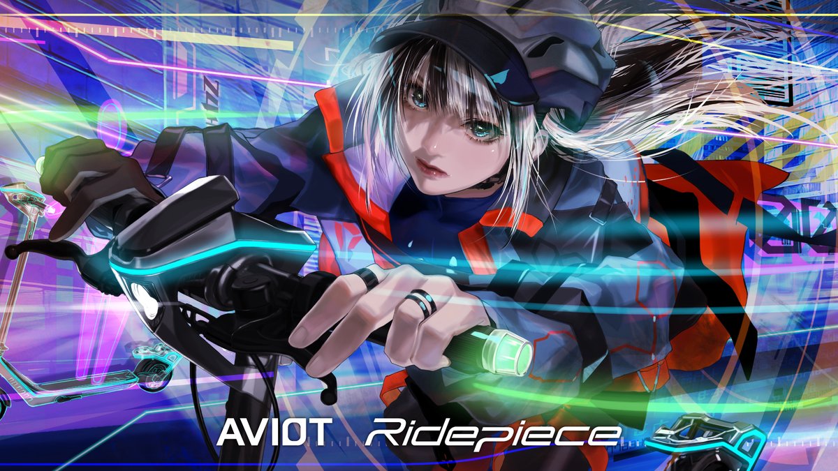 AVIOT_JP's tweet photo. ／​
“日本の道”にまだ見ぬ革新を。​
電動キックボード「Ridepiece KB-S350」 本日より予約開始🎉​
＼​​
#AVIOT が設計・開発、メカニックデザイナー #河森正治 氏がプロダクトデザインを担当する電動キックボードが登場です🎊​

無駄を排した流線的なフォルムや細部に施したメカニカルな意匠、"3段変形“する独自設計「3Wayヴァリアブルスタンド」などデザイン性と実用性を両立させた新時代のモビリティプロダクト🛴​

『#マクロスF』キャラクターデザインなどで河森正治氏と度々タッグを組んできた、 #江端里沙 氏による完全新規描きおろしキービジュアルにも注目です👀​

2025年2月4日(火)予約開始｜5月下旬以降順次発送予定​

▼詳しくはこちら​
https://t.co/KPAfY8Kdgf​

#電動キックボード #ridepiece