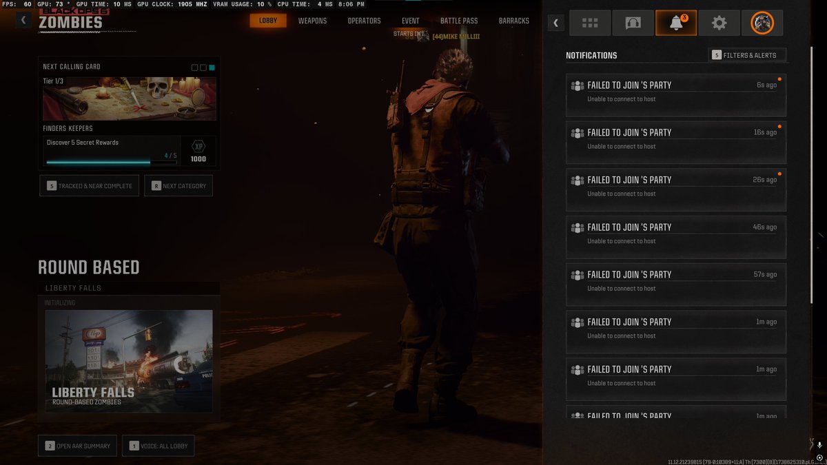 1. WTF is this relay? 2. "Failed to JOIN'S party." JOIN'S? Is that even a word? I could be wrong, but I don't think so. #CallofDuty #activision #dogshitsgame