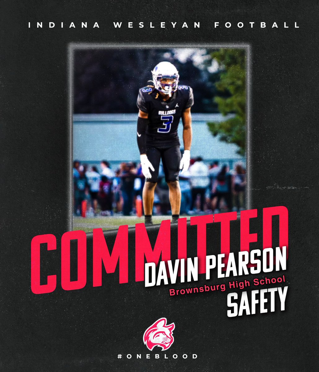 After many conversations with family members and loved ones I am blessed to announce my commitment to <a href="/IndWesleyan_FB/">Indiana Wesleyan FB</a>.  #AGTG #OneBlood 

❤️🤍❤️🤍
<a href="/Coach__AT/">Austin Taylor</a> <a href="/IWUWildcats/">Indiana Wesleyan University Wildcats</a> <a href="/Coach_Cush/">Jaylen Cushenberry</a> <a href="/Coach_Rode/">Andrew Rode</a> <a href="/bhsdogs/">Brownsburg Athletics</a> <a href="/bhsdogs/">Brownsburg Athletics</a> <a href="/DogsGridiron/">Brownsburg Dogs Gridiron Club</a>