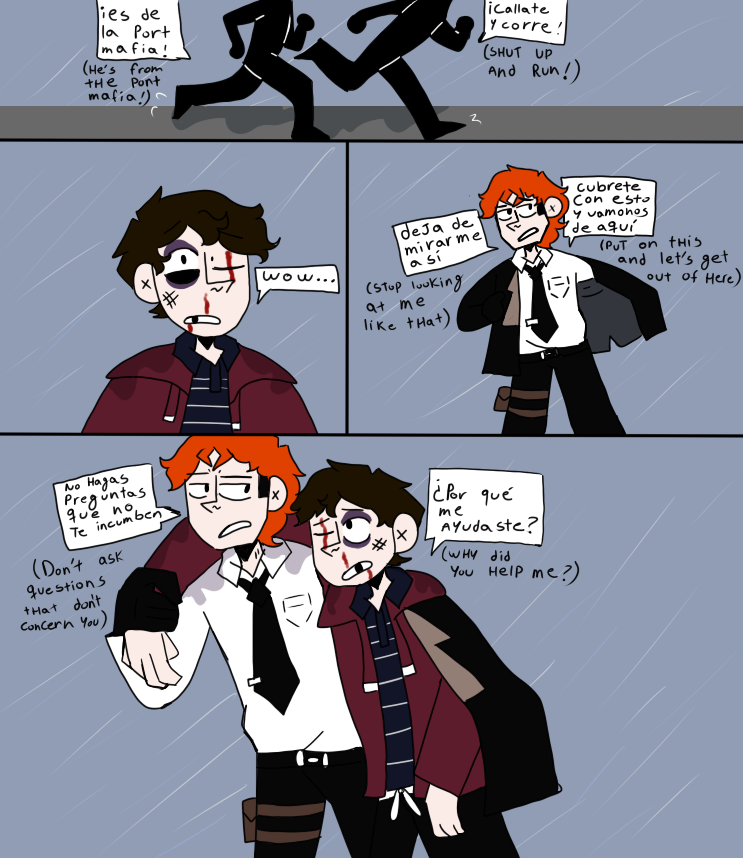 benchamiito's tweet photo. REVERSE AU CAP 2! (6 pages, read left to right)

to forget the manga chapter /J

#bsdau #chuuya #DazaiOsamu  #bsd #ComicArt  #bsdtwt https://t.co/SdqYLC5ruG