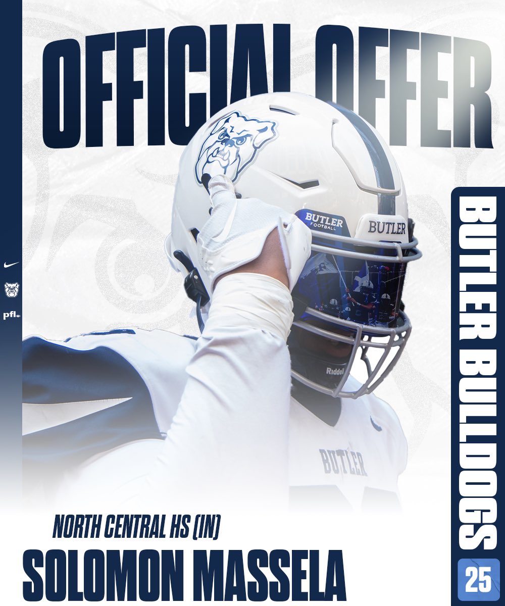 KingSolo99 (@solomonmassela) on Twitter photo After a great conversation with <a href="/CoachBelfiori/">JORDAN BELFIORI</a> and <a href="/coachklynch/">Kevin Lynch</a> I am blessed to receive an offer to play at <a href="/ButlerUFootball/">Butler Football</a>
<a href="/CoachWLoggan/">Will Loggan</a> <a href="/NCHSPanthersFB/">North Central Football</a> <a href="/COACHCOFFER/">COACH COLLIN COFFER</a> After a great conversation with <a href="/CoachBelfiori/">JORDAN BELFIORI</a> and <a href="/coachklynch/">Kevin Lynch</a> I am blessed to receive an offer to play at <a href="/ButlerUFootball/">Butler Football</a>
<a href="/CoachWLoggan/">Will Loggan</a> <a href="/NCHSPanthersFB/">North Central Football</a> <a href="/COACHCOFFER/">COACH COLLIN COFFER</a>