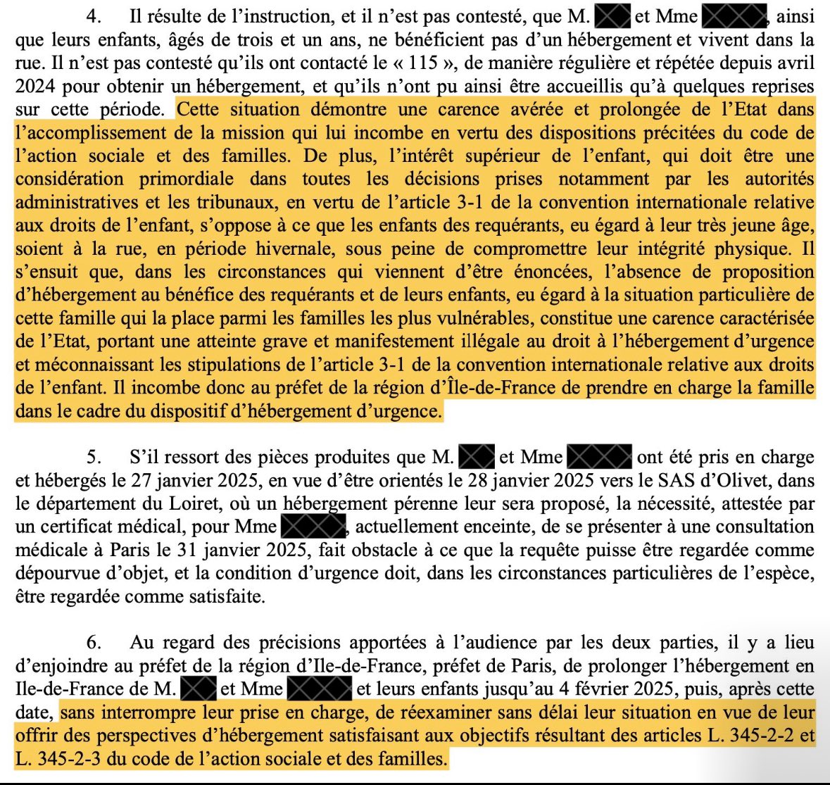 🚨L’État (de nouveau) condamné pour avoir laissé des enfants de 1 et 3 ans, et leur mère enceinte, à la rue 🚨

Mes clients, un couple et leurs deux enfants, âgés de 1 et 3 ans, ont (sur)vécu dans la rue, exposés au froid et à des conditions indignes, malgré des appels répétés au