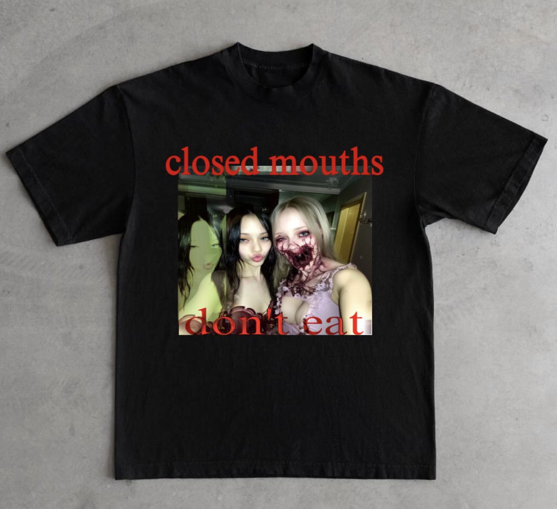 youseefaces's tweet photo. closed mouths don’t eat x : 
##paintingdemons ##fashion https://t.co/4UdIxJVTqV