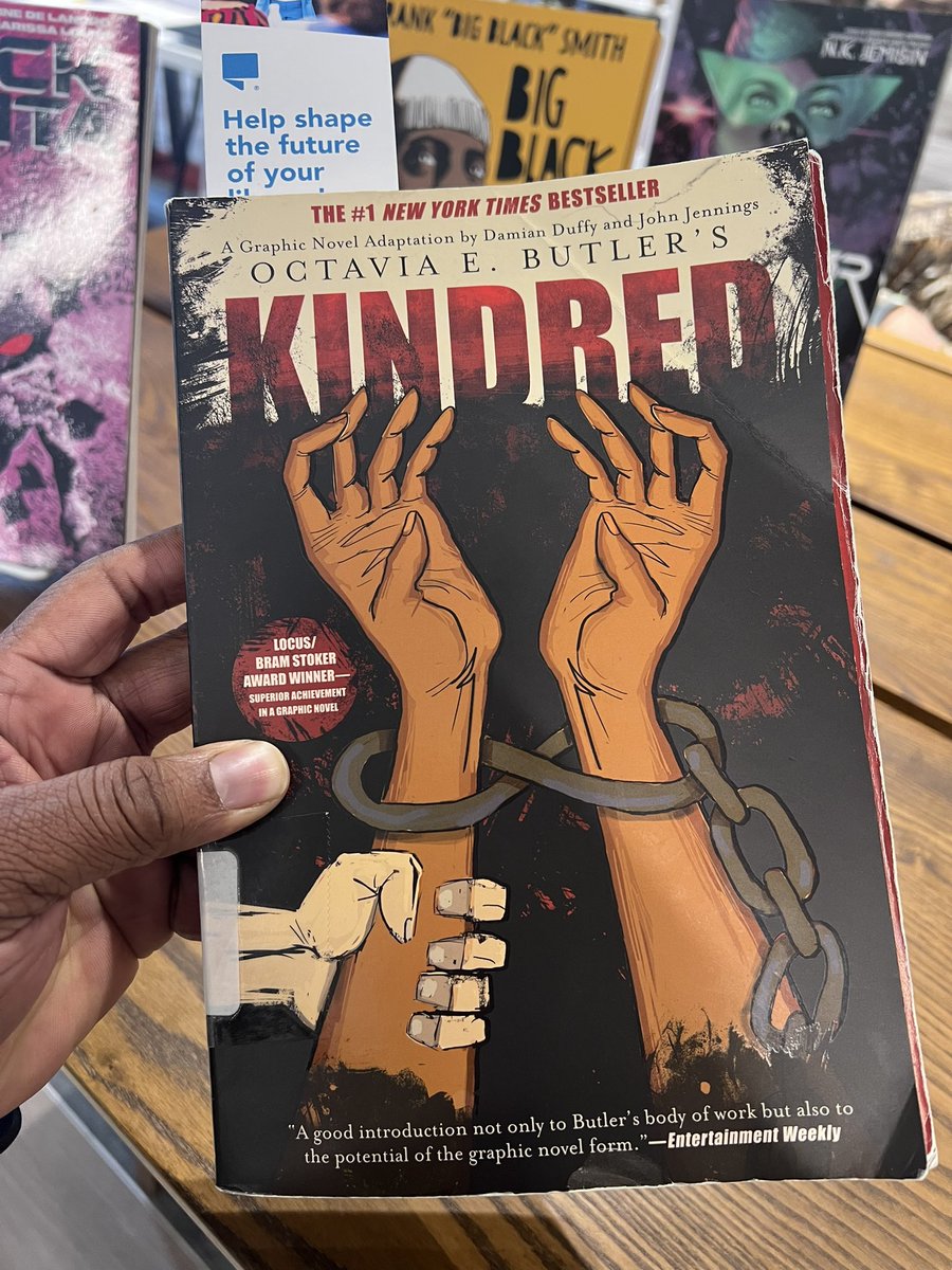 Octavia E. Butler’s KINDRED - A GN adaptation  by @damiand2duffy and @johnjenningsart #blackhistorymonth #blackcomics #octaviabutler