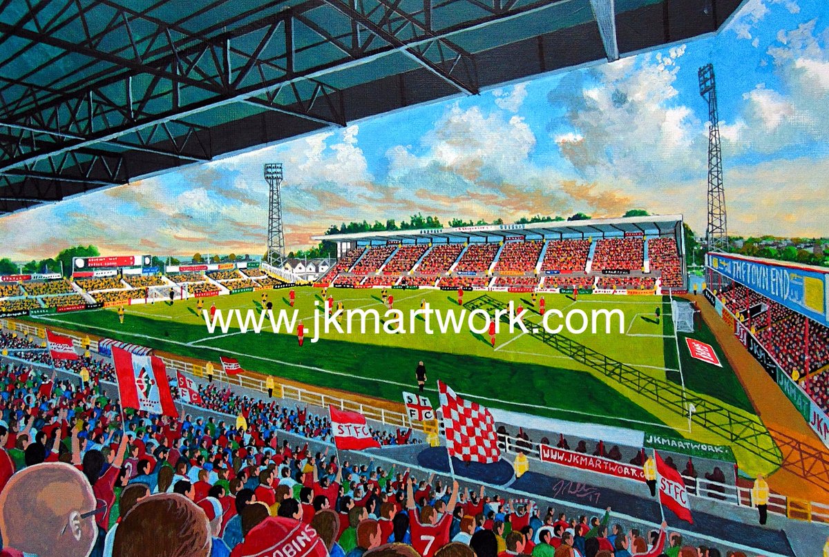 JKMartwork's tweet photo. hi @Robin_Allen91 @LoathedStranger @T_STBL @Stfc26stu painting ive done of #swindontown #countyground ,prints are just £15 a3 size @ https://t.co/lwlE5y0HcS ,RT's appreciated https://t.co/je2TuXCl9S