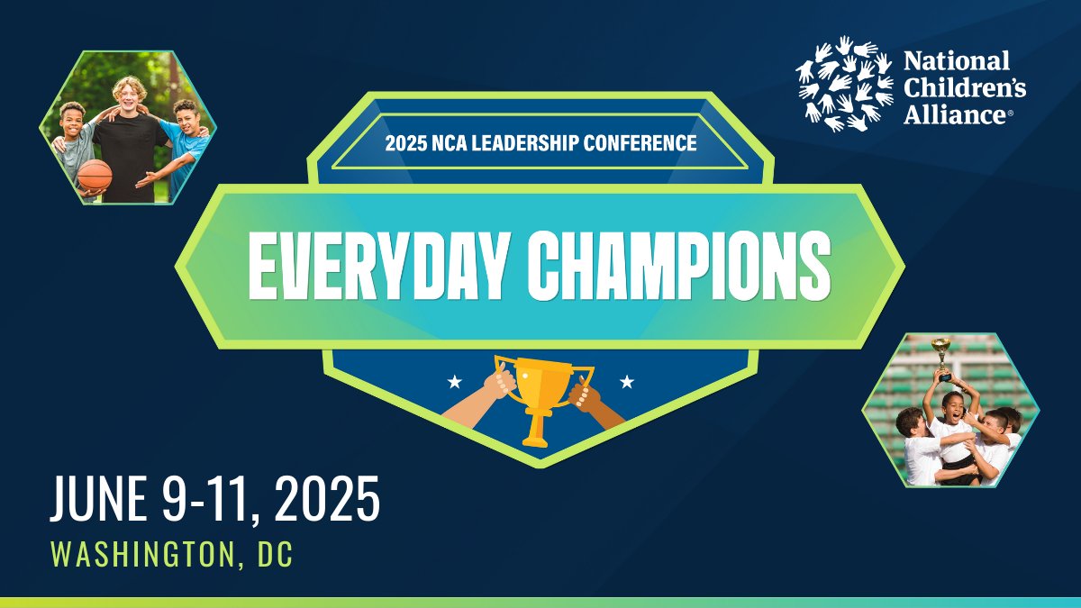NCAforCACs's tweet photo. The 2025 NCA Leadership Conference registration is now OPEN! Join us in DC or online June 9-11, 2025. Come celebrate the Everyday Champions that help kids heal.

Register for the Leadership Conference: https://t.co/t3Q6m74FiK https://t.co/rm3a9ztxIJ