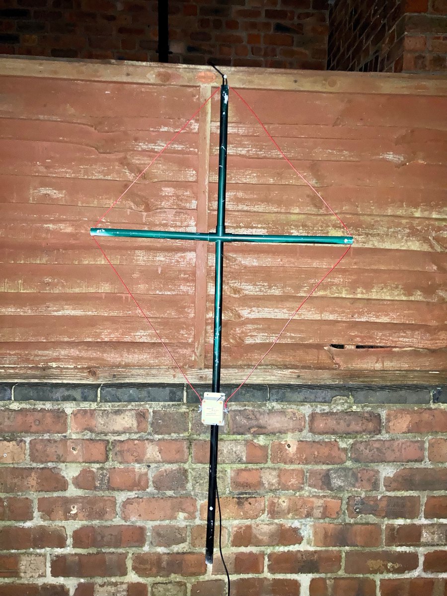 Wishbone648's tweet image. Revisiting the MLA 30+ with a slightly different set up. 
Working surprisingly well using speaker wire and just hung on an outdoor fence five feet high. 
#SWL #MLA30 #Antenna