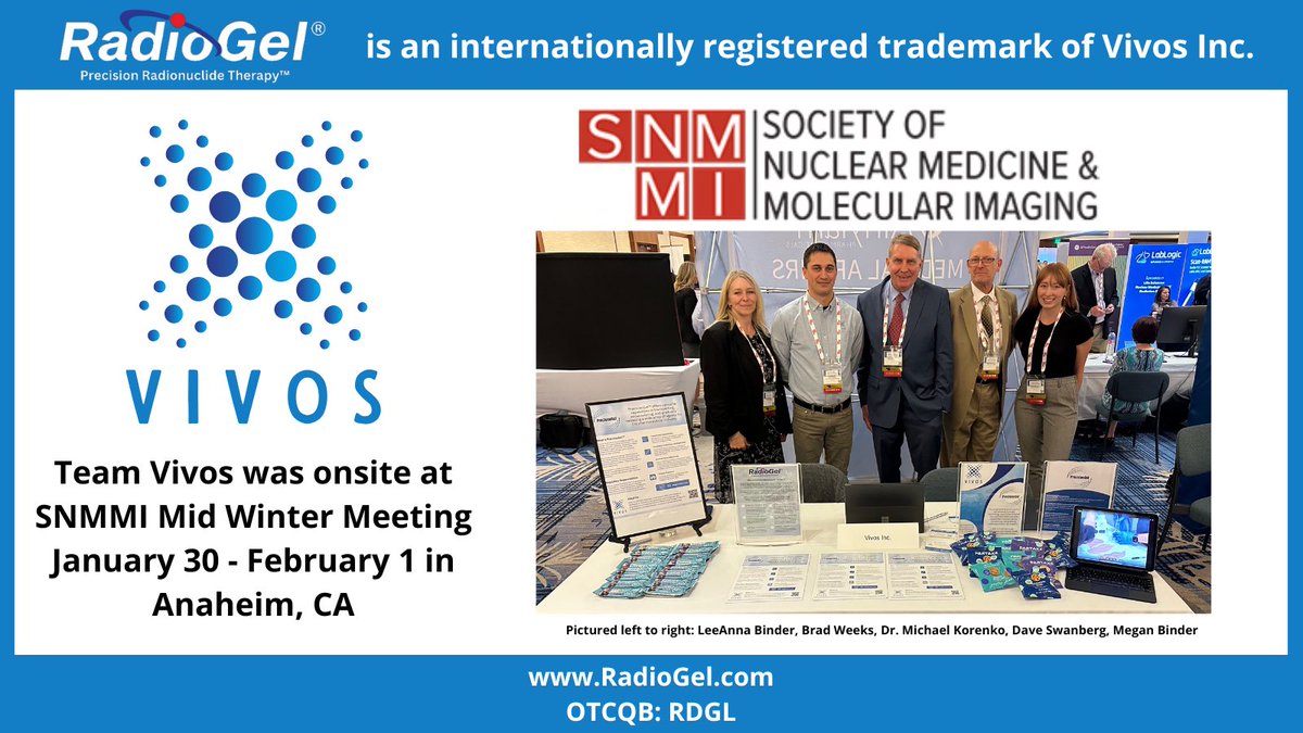 VivosIncUSA's tweet photo. Update: Team Vivos Inc. was in attendance at the SNMMI - Stay tuned for more updates or visit our website at https://t.co/FfgSTxpyrZ and subscribe to our email newsletter to receive important updates! $RDGL https://t.co/TXNypCvlzk