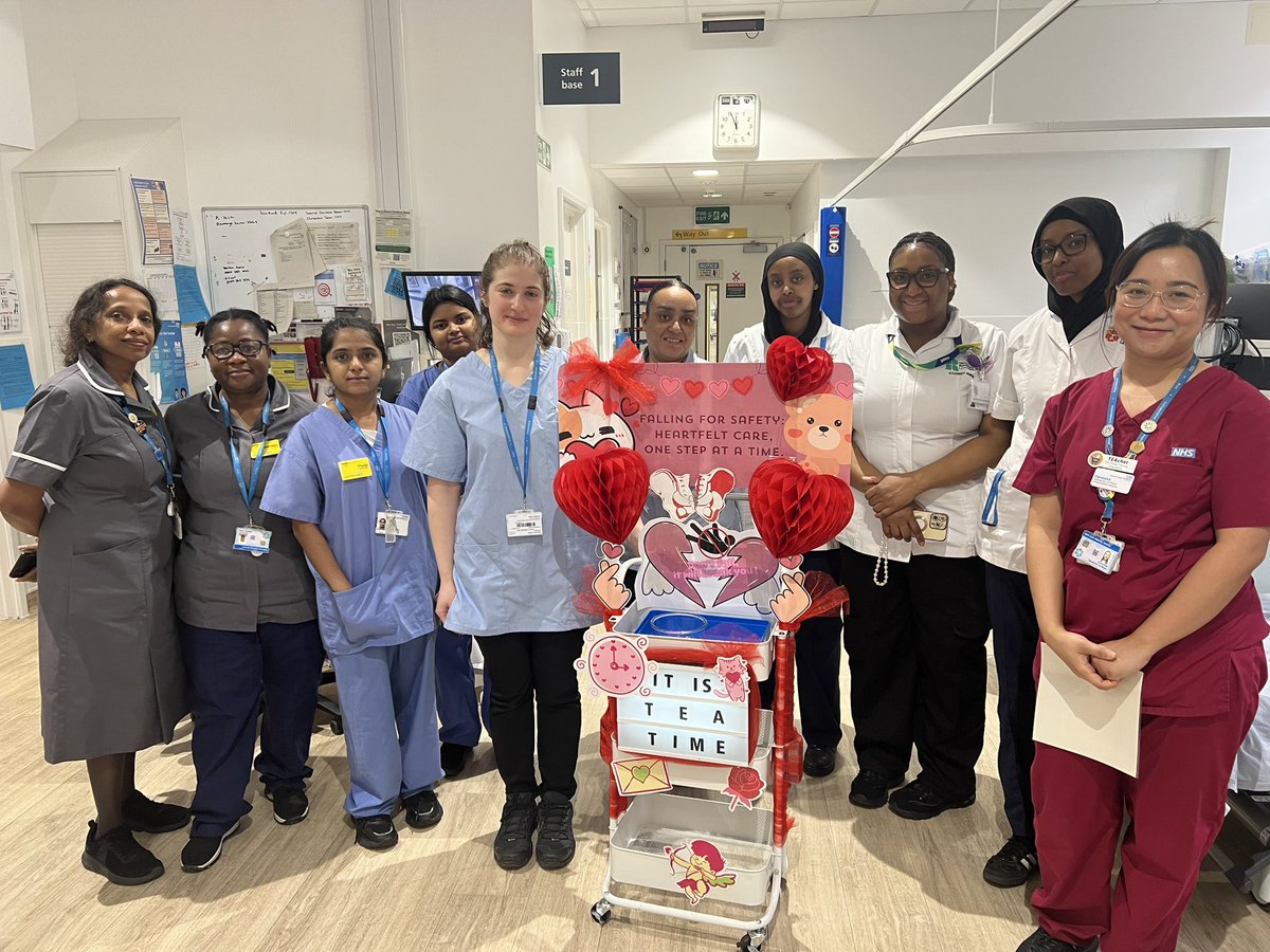 rvanessadr's tweet photo. This month’s TEA trolley teaching highlights Falls Prevention and Management, with our Clinical Lead for Falls and Safe Mobility @Mariaphysio22 leading the way—refreshing knowledge and sharing insights to keep our patients safe! #FallingforSafety #collaborative #expert https://t.co/5RQDs0vHjI