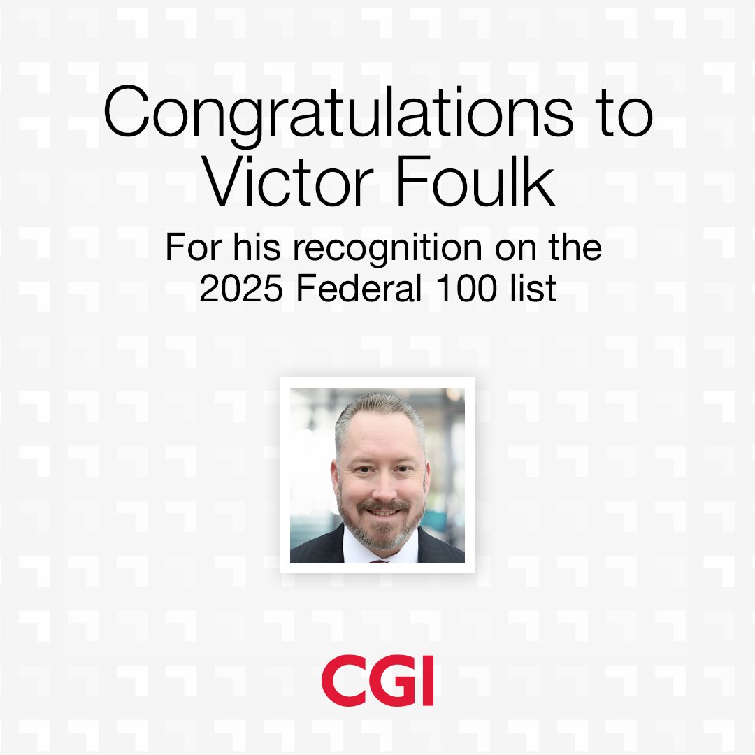 CGI's Victor Foulk has been named to the #Fed100 list.

Victor's leadership has been instrumental in advancing federal missions using #AI to improve operational efficiencies and advance mission outcomes. 

Read his article here  👉 bit.ly/3CB9Q7S 👈

#WeAreCGI #ITLeaders