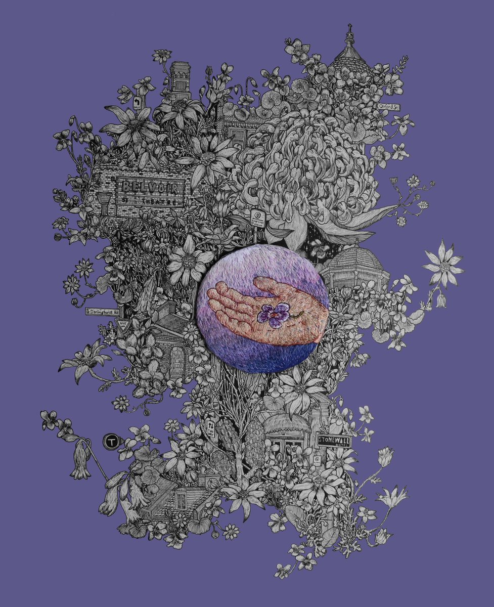 jatckart's tweet photo. I was asked to be part of a queer show at a drawing gallery and it was so fun to explore that through my work, which I’ve wanted to do for a while. ‘I gave him a native violet’ is a localisation and comment on the symbology of flowers in queer culture.
#embroidery https://t.co/fSIeNkQJyq