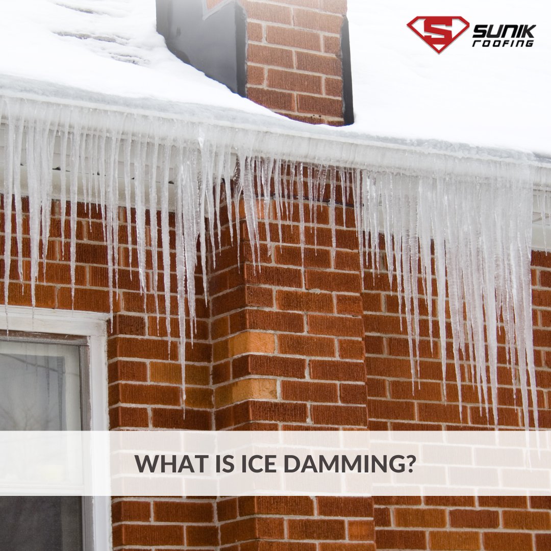 Snow melting on your roof can lead to dangerous ice dams. As water refreezes, it can cause a backup under shingles, resulting in leaks. Avoid the headache this winter with Sunik Roofing's expert underlay installation. sunikroofingcalgary.ca/faqs/