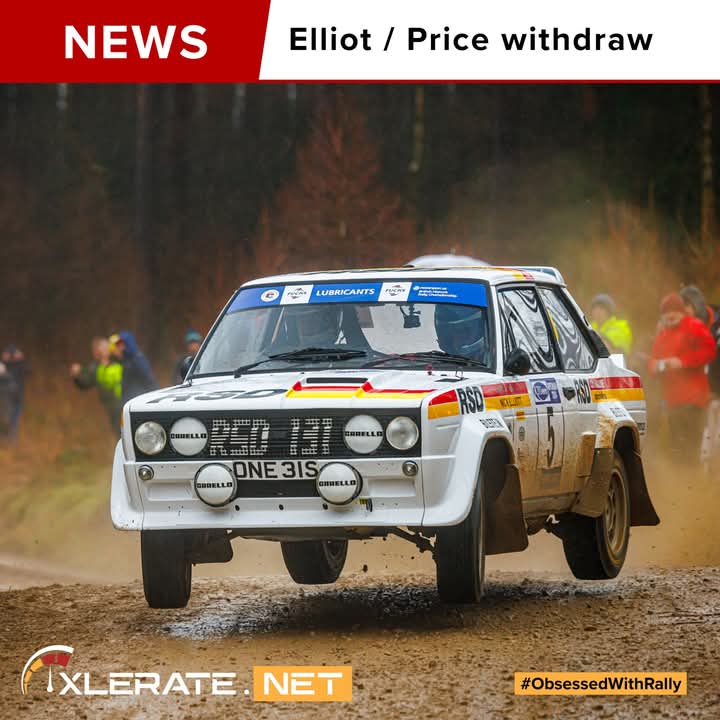Fan favourites Nick Elliot and Dave Price withdraw from the The British Historic Rally Championship opener Riponian Rally 2025 due to schedule clash. They should be back for the Plains Rally should it run.