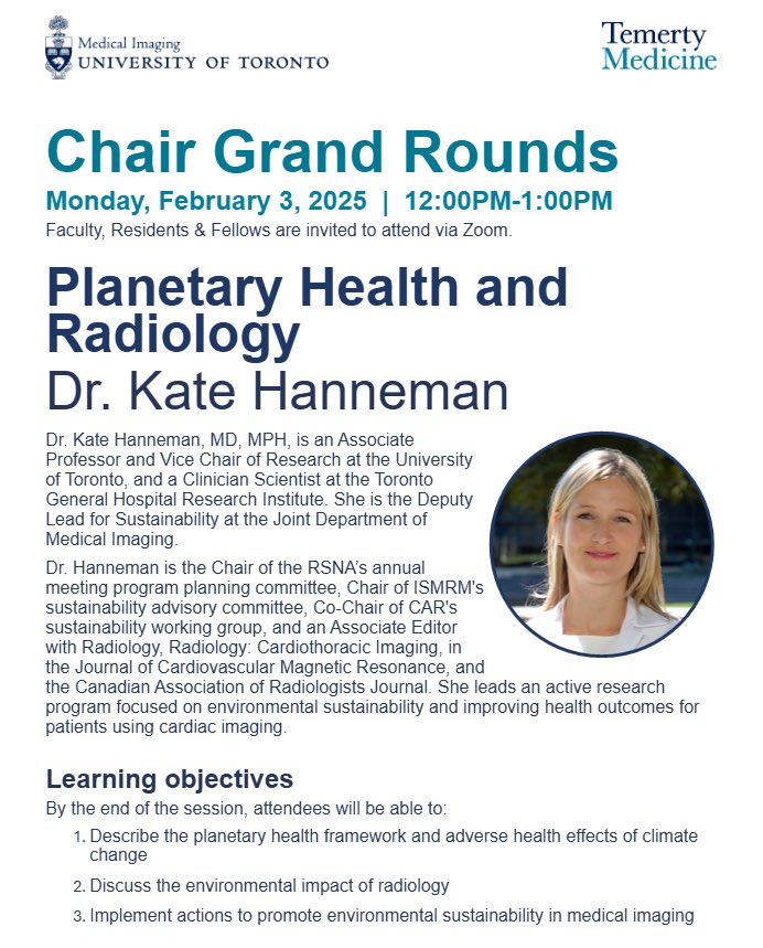 Kate Hanneman (@katehanneman) on Twitter photo Truly an honor to present at <a href="/UofTMedIm/">UofT Medical Imaging</a> Chair Grand Rounds on Planetary Health and Radiology 🌎🌿🩻 Truly an honor to present at <a href="/UofTMedIm/">UofT Medical Imaging</a> Chair Grand Rounds on Planetary Health and Radiology 🌎🌿🩻