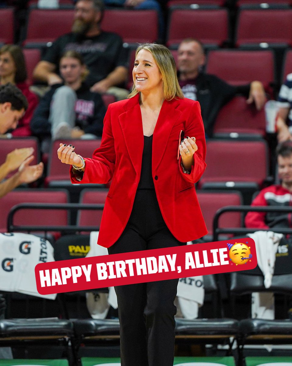 RedbirdVB's tweet image. Happy birthday to our leader, Coach Allie🥳
