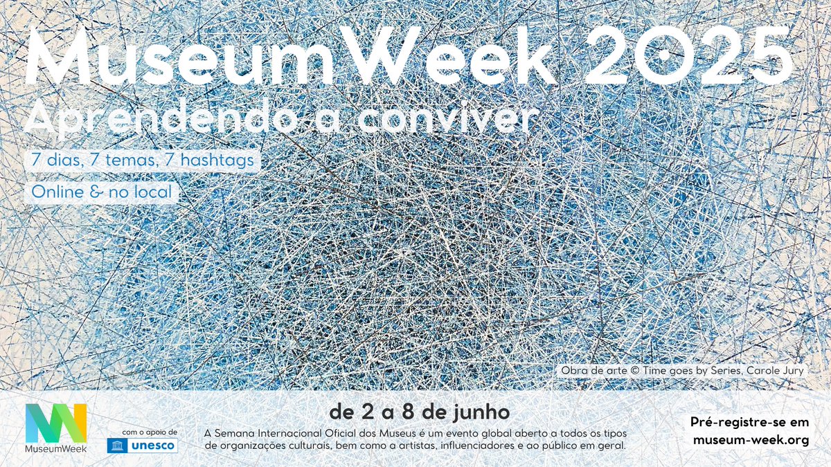 MuseumWeek's tweet photo. 📢 O programa da #MuseumWeek 2025 foi oficialmente lançado!
Este ano, o tema global é #convivência (precisamos mesmo explicar por quê? 😉)

Você pode:
☞ Ler o programa : https://t.co/OYBAY82kPW
☞ Pré-inscrever-se : https://t.co/4AHuGWoamO
☞ Baixar materiais : https://t.co/YKybDrSzo5