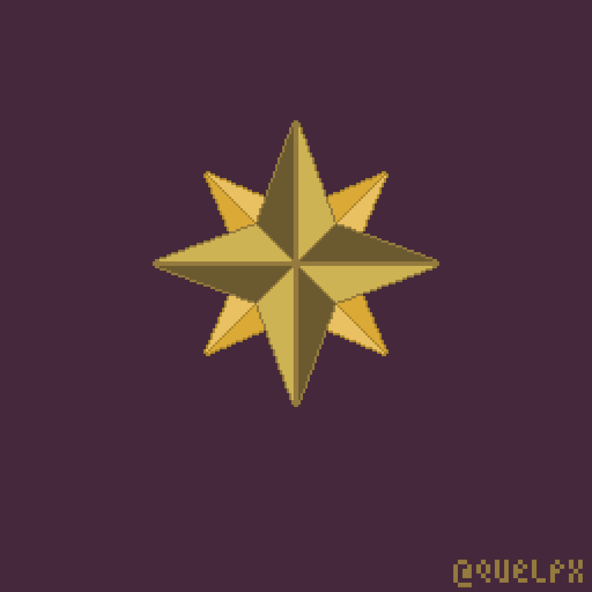 QuelPX's tweet photo. Compass Rose
[128 × 128 px, 7 colours]

#pixelart #aseprite
@WithAseprite https://t.co/umK8cNbqJh