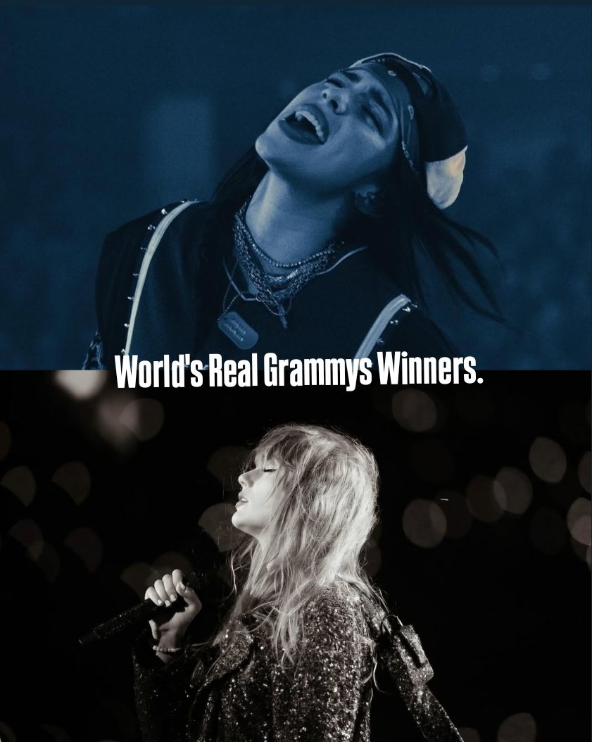 AlyAngel98's tweet photo. ALWAYS #GRAMMYs
@taylorswift13 @billieeilish 
#TaylorSwift #TTPD #BillieEilish https://t.co/X8ZQuiVSVq