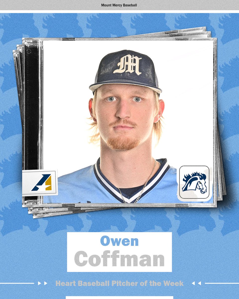 BASE | First Mount Mercy start, first Heart Pitcher of the Week for Owen Coffman, earning the win after nearly pitching five innings of shutout baseball while striking out seven! #MMUbaseball
