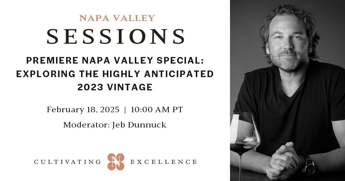 Explore Napa Valley's #2023vintage with <a href="/jebdunnuck/">Jeb Dunnuck</a>! 

In this #PNV25 session, Jeb will lead a discussion with #NapaValley winemakers Thomas Rivers Brown, Rosemary Cakebread, Maayan Koschitzky and Jennifer Williams.

Registerat bit.ly/3PY7u68.