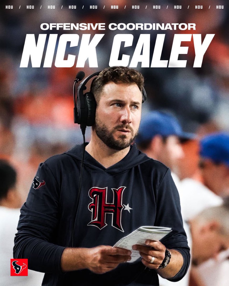 Texans officially named Rams TEs coach and pass game coordinator Nick Caley as their new offensive coordinator.