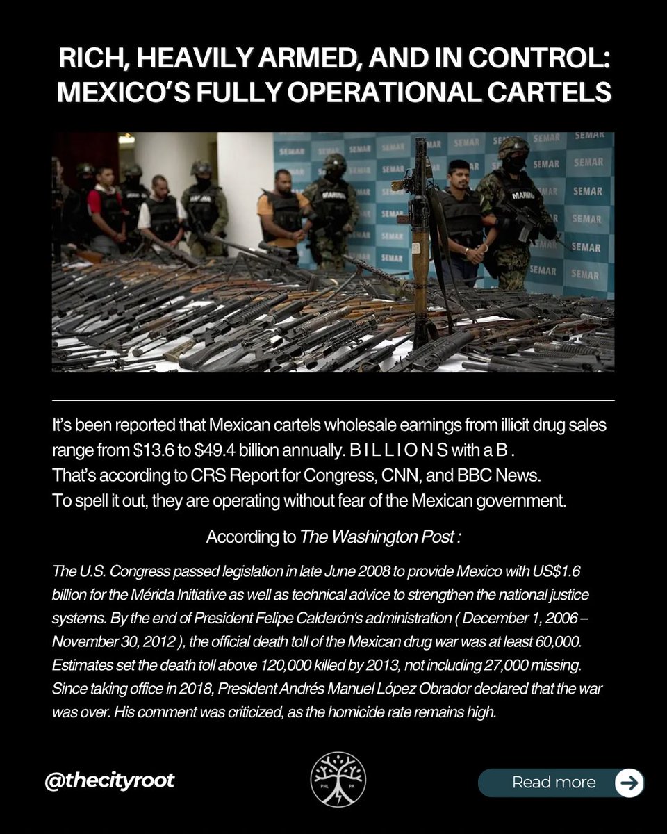 thecityroot's tweet photo. 1/2 full article on The City Root .com 

President Trump has imposed tariffs on Mexican, Canadian, and Chinese imports citing border control issues amongst other reasons as to why. The Mexican-American border was one of his top priorities. A month before the election, a Mayor was beheaded and displayed publicly in the most horrifying declaration of a narco state. It's hard to see tariffs fixing that situation... how will this political game, which involved countless lives, families, and economies play out?

https://t.co/tQIsuHEHP8