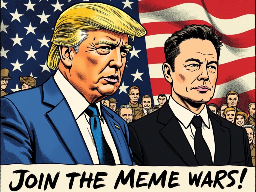 ONE OF US! 

ONE OF US!

<a href="/DonaldJTrumpJr/">Donald Trump Jr.</a> <a href="/elonmusk/">Elon Musk</a> #Memewars #Trumphair