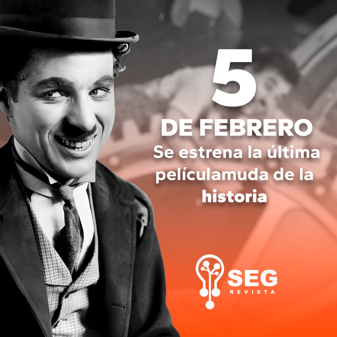 SEGrevista's tweet photo. 🎬 5 de febrero de 1936

Se estrena "Tiempos Modernos", la última película muda de la historia, escrita, dirigida y protagonizada por Charles Chaplin. 🎥✨

📜Un ícono del cine clásico y una crítica atemporal a la industrialización.

#TiemposModernos #Chaplin #CineClásico #Sabías https://t.co/DM5kBNmFXu
