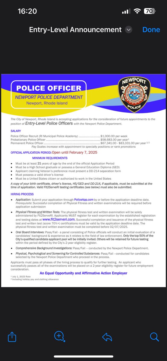 Our application deadline for entry level Officers has been extended until this Friday, February 7th!